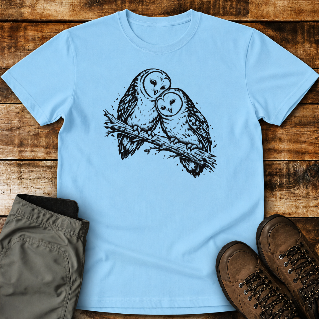 Woodland Owl Pair Unisex T-shirt