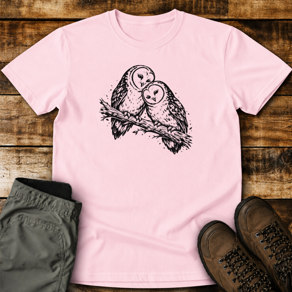 Woodland Owl Pair Unisex T-shirt