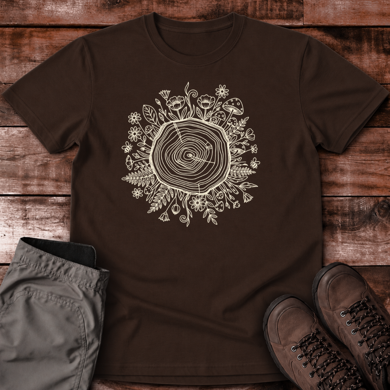 Forest Heartwood Bloom Unisex T-shirt