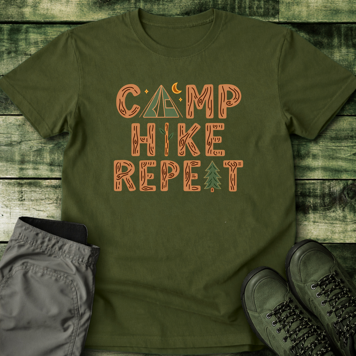 Camp Hike Repeat Unisex T-shirt