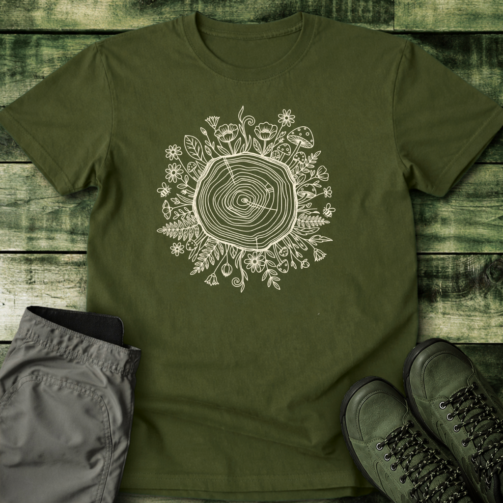 Forest Heartwood Bloom Unisex T-shirt