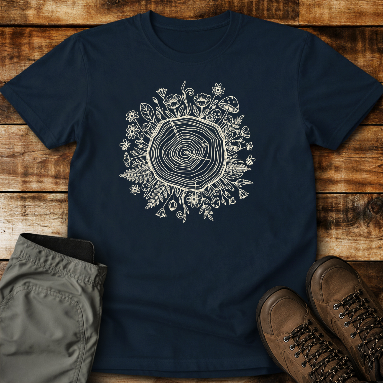 Forest Heartwood Bloom Unisex T-shirt
