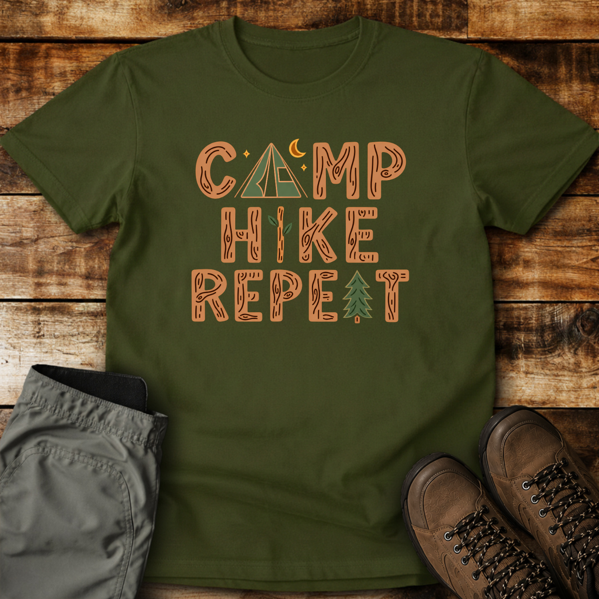 Camp Hike Repeat Unisex T-shirt