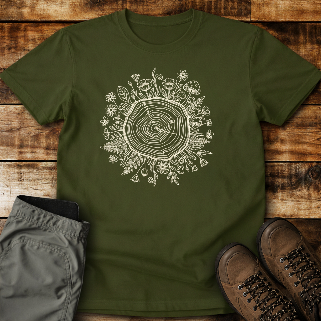 Forest Heartwood Bloom Unisex T-shirt